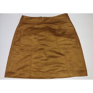 Old Navy Boho Faux Suede Mini Skirt Size 0 Brown‎ Pockets